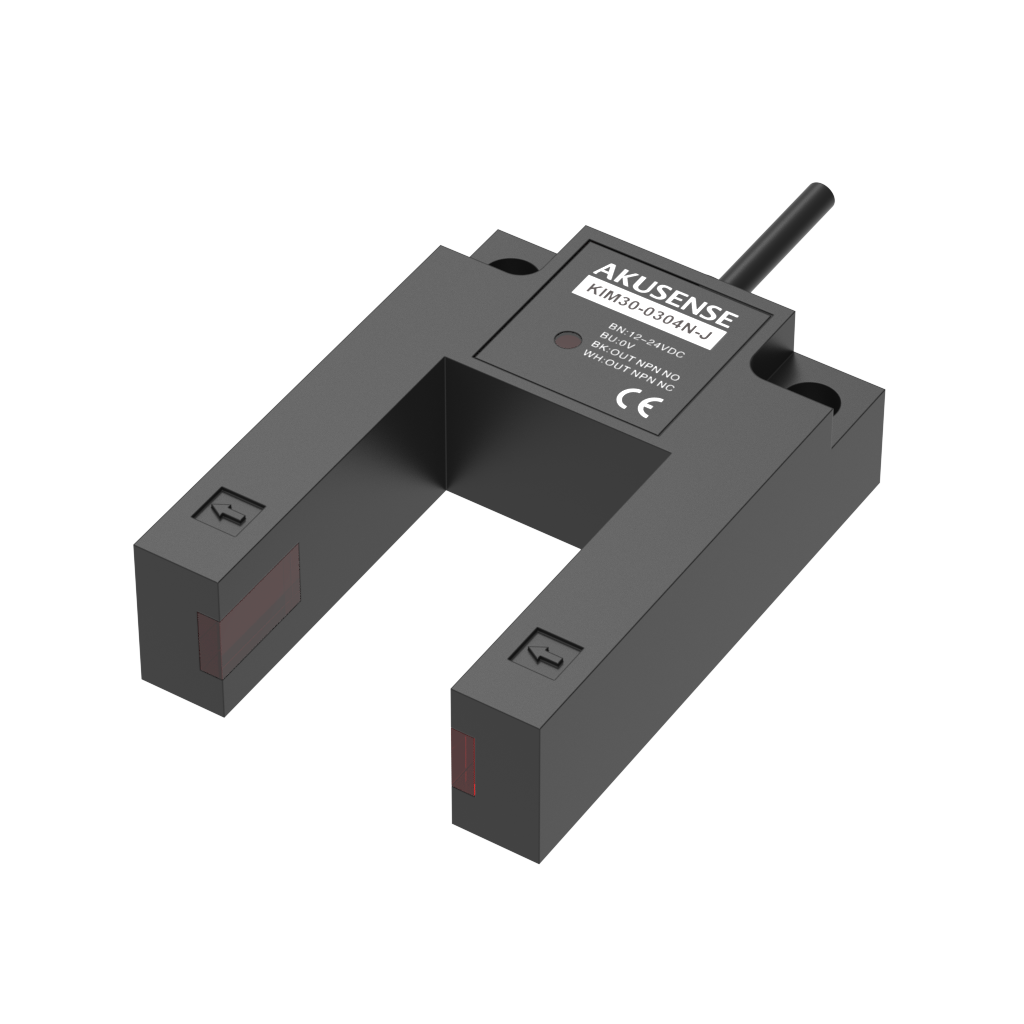 KIM30-0304N-J — Fork sensor, infrared, slot 30 mm, NPN, cable 2 m, 4 cores