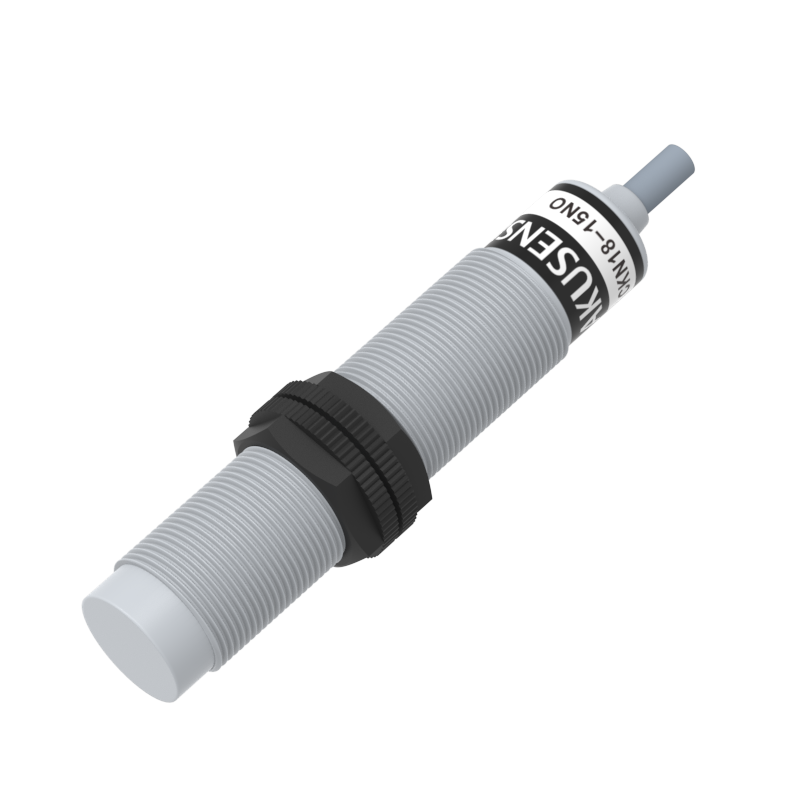 CKN18-15PC — Capacitive sensor M18, non-flush, 15 mm, PNP NC, cable 2 m, 3 cores