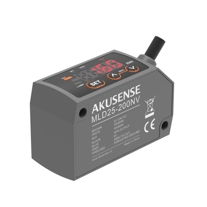 MLD25-30PV — Laser distance sensor, triangulation, 25 – 35 mm, PNP + analog (0–5 V or 4–20 mA)